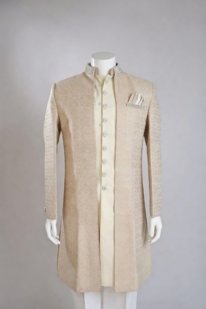 Flemingo - Light rose gold duel part Sherwani