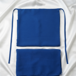 Chiffon Double Layered Half Niqab (Blue Swan)